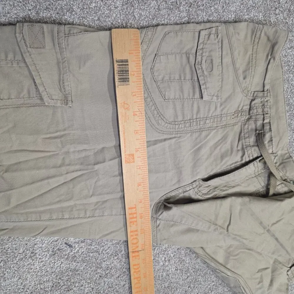 Y2K Parachute Indie Sleaze UnionBay Cargo Capri Pants Sz 7 Khaki Cotton Utility